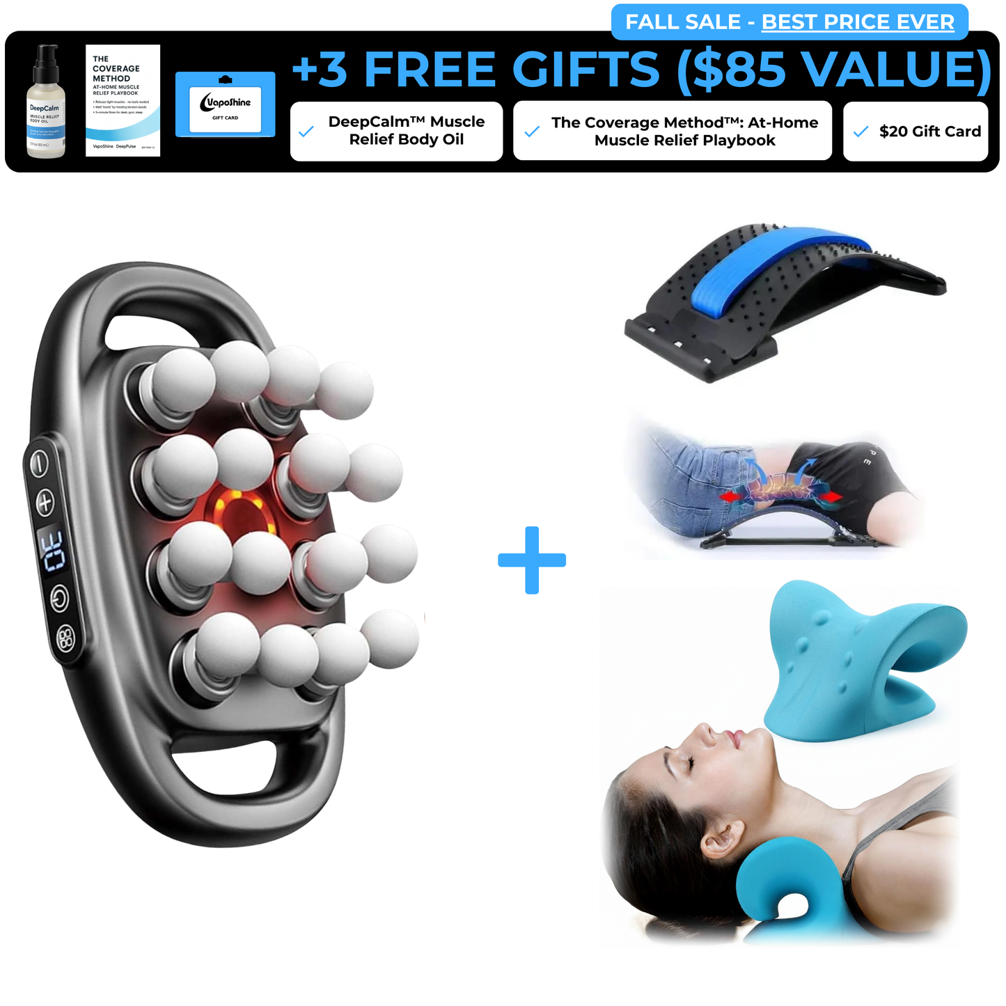 VapoShine DeepPulse™ 16 Head Massager