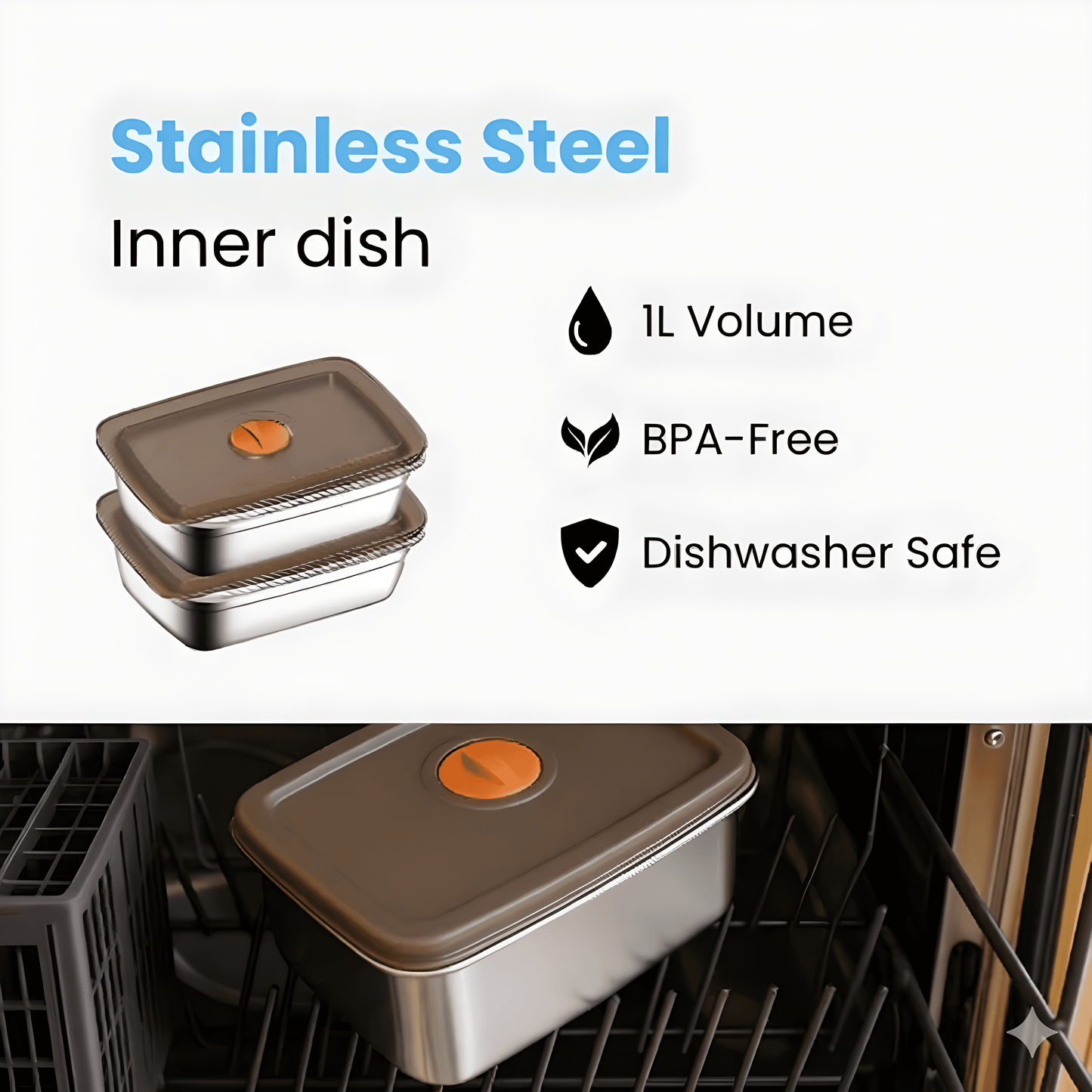 VapoShine HeatBox360™ Self-Heating Lunchbox